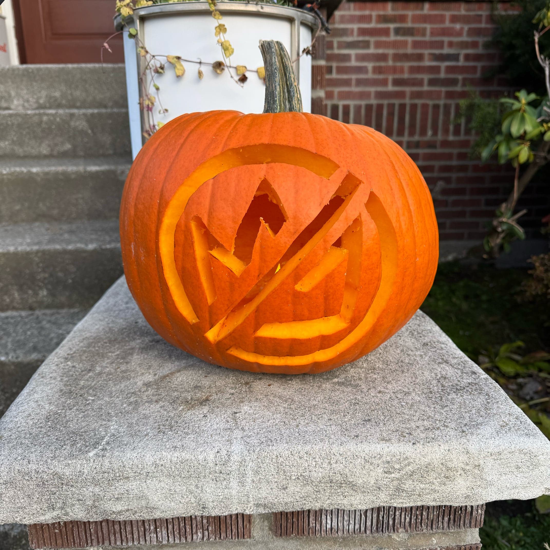 No Kings pumpkin final carving