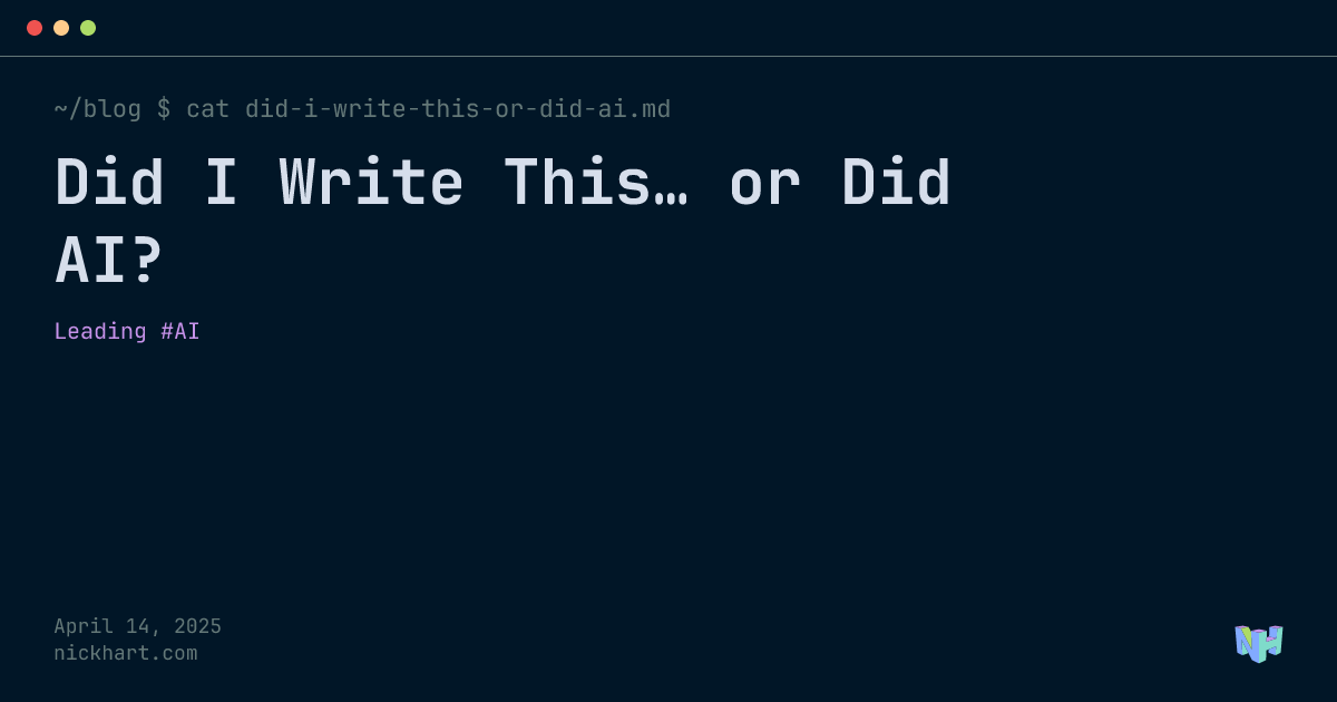 Did I Write This… or Did AI?