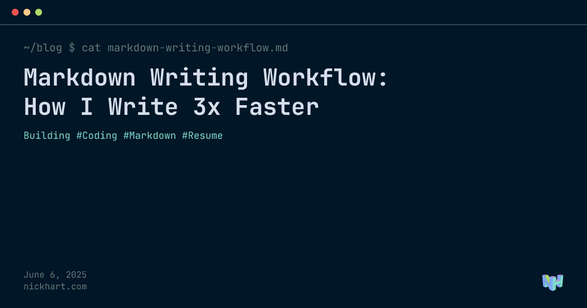 Markdown Writing Workflow: How I Write 3x Faster